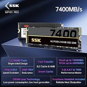 内蔵型SSD Siix X7400 M.2 2280 PCIe 4.0 4TB SSD Amazon | SIX X7400Pro NVMe M.2 SSD PCIe Gen4x4 2TB M.2 2280